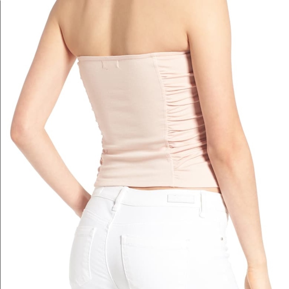 Leith Ruched Strapless Top - Picture 2 of 7